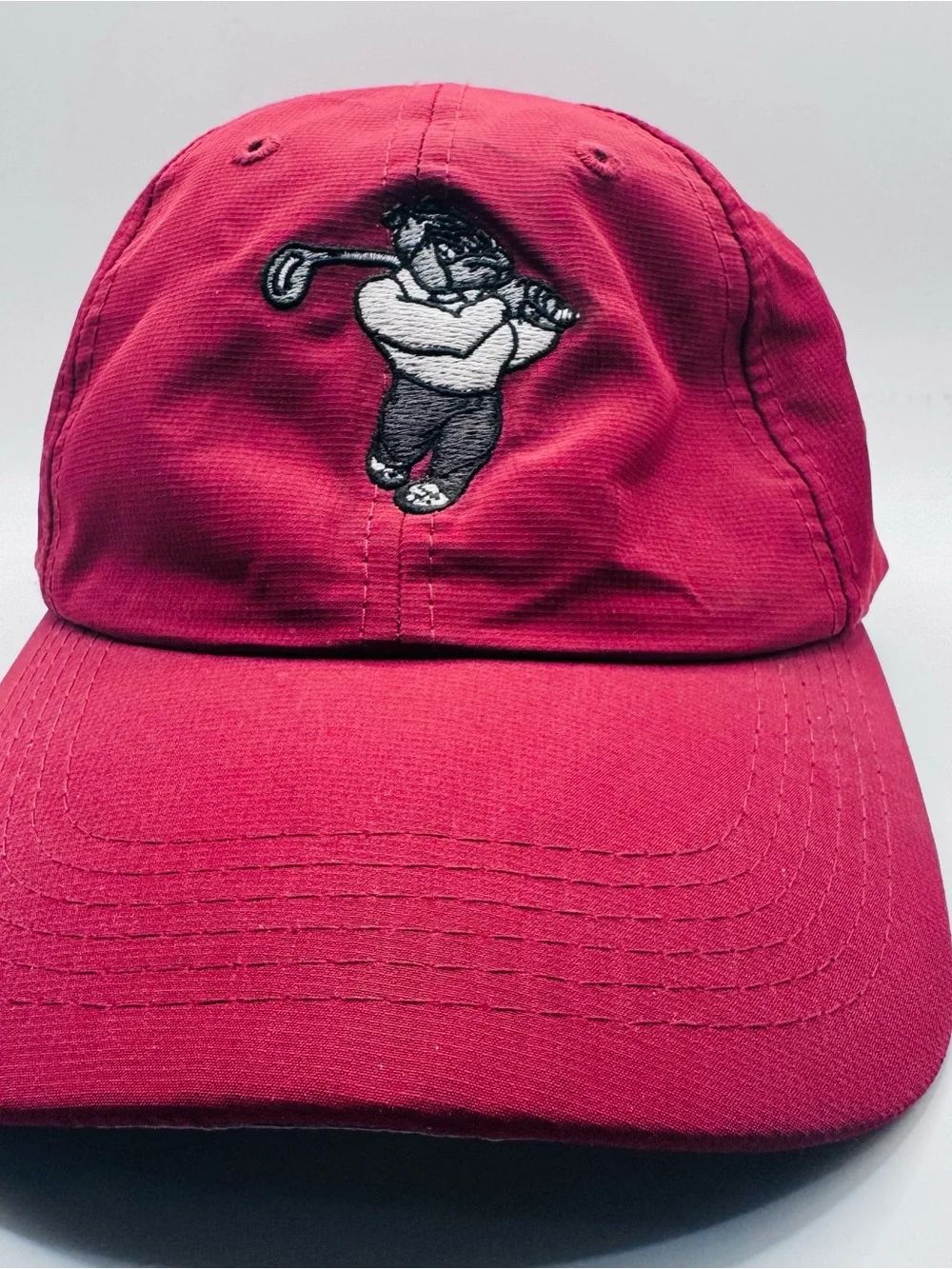 IMPERIAL Mississippi State Golf Swinging Bulldog, Burgundy Performance Hat, OSFM